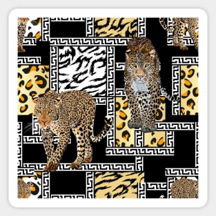 Walking leopards Sticker